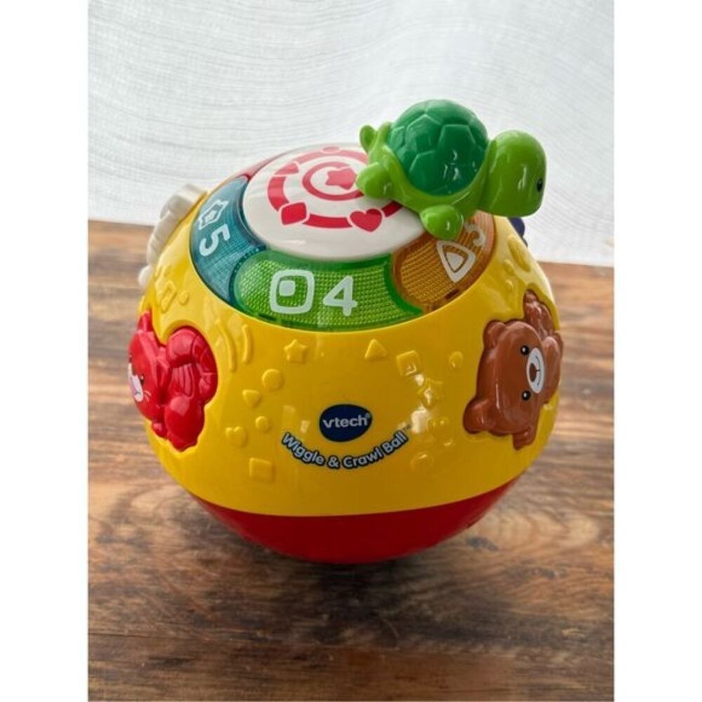 VTech Wiggle & Crawl Ball Interactive‎ Learning Toy Turtle Numbers Animals